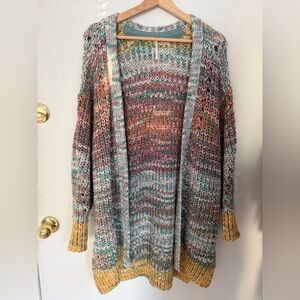 Free People Multicolor Knit Cardigan
